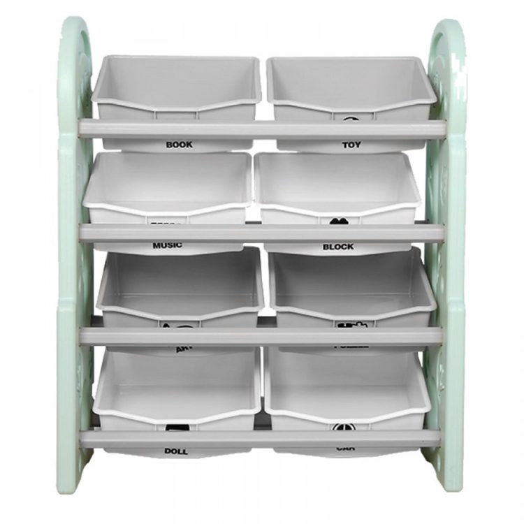 Plastic Bookcase for Books and Toys Turquoise QD031-TRQ