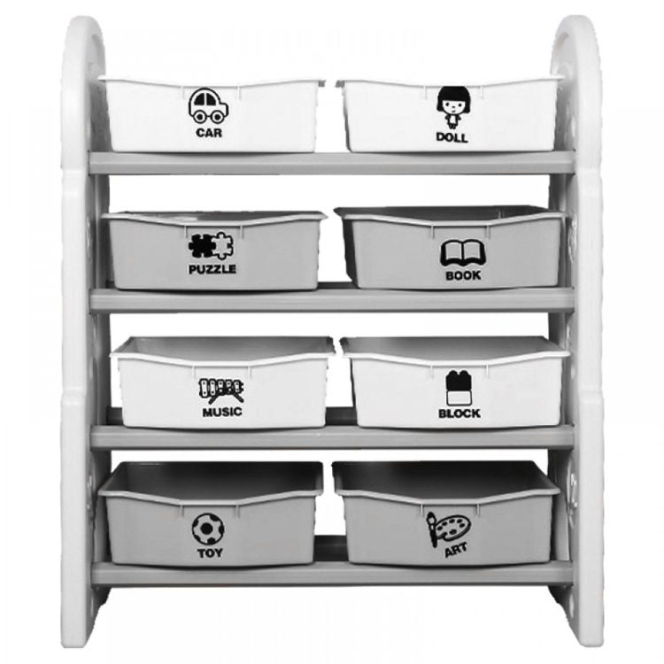 Plastic Bookcase for books and Toys White QD031-WH