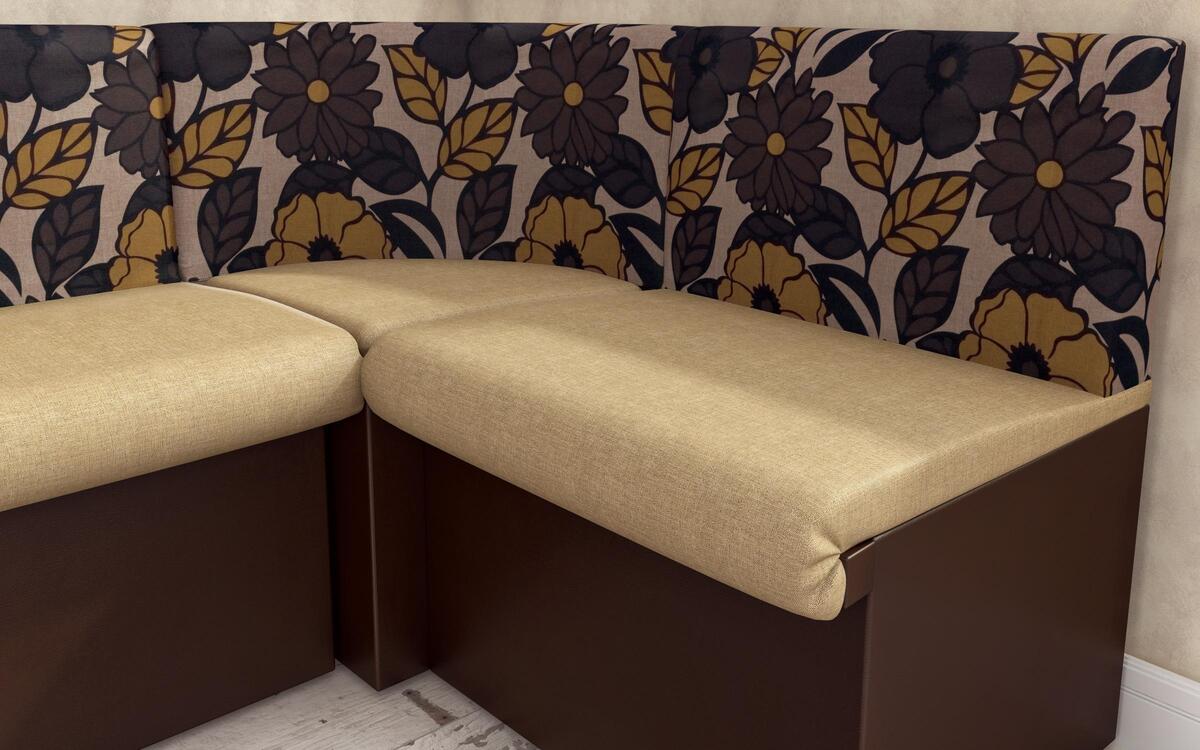 Corner sofa Julia 5430 light beige + brown skin