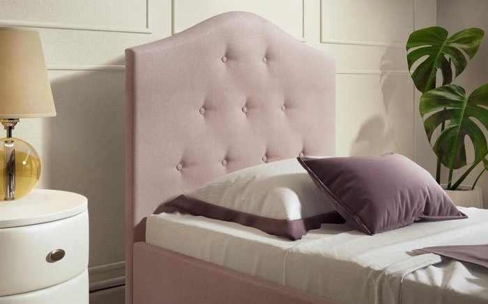 Single bed Garoth 90x200 pink