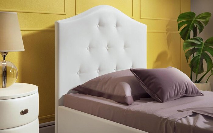 Single bed Garoth 90x200 white
