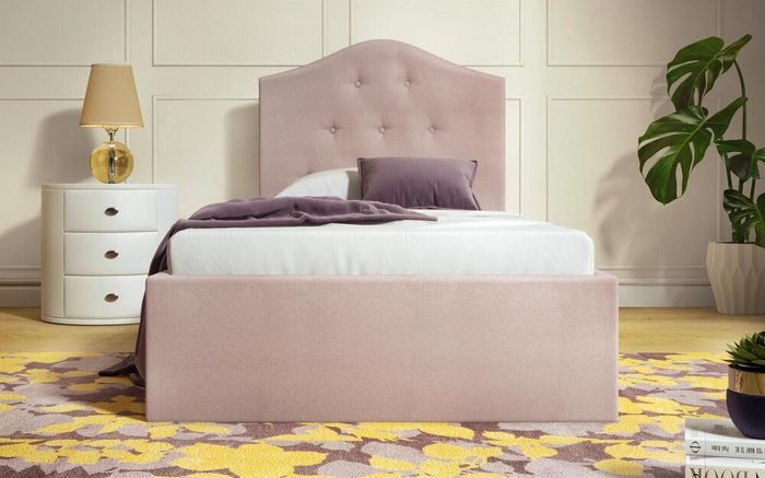 Single bed Garoth 90x200 pink