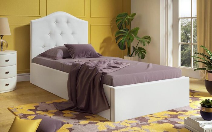 Single bed Garoth 90x200 pink
