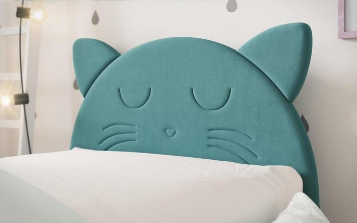 Malvin single bed 90x200 turquoise