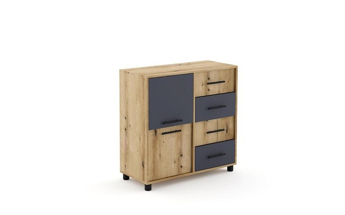 Chest of drawers Christian 4881 oak evok + anthracite