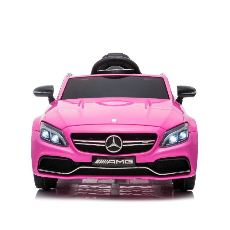 Kids Electric Car Licensed Mercedes-Benz C63 AMG Pink 12V