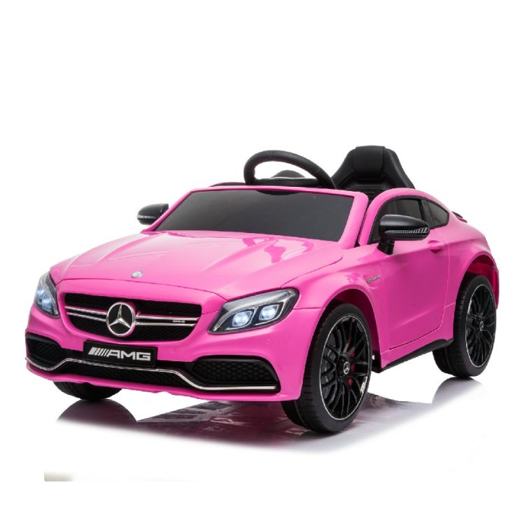 Kids Electric Car Licensed Mercedes-Benz C63 AMG Pink 12V
