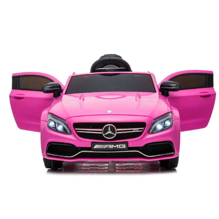Kids Electric Car Licensed Mercedes-Benz C63 AMG Pink 12V