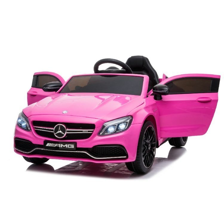 Kids Electric Car Licensed Mercedes-Benz C63 AMG Pink 12V