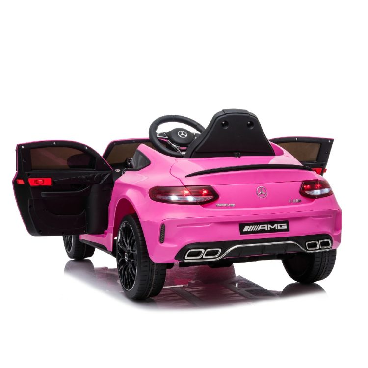 Kids Electric Car Licensed Mercedes-Benz C63 AMG Pink 12V