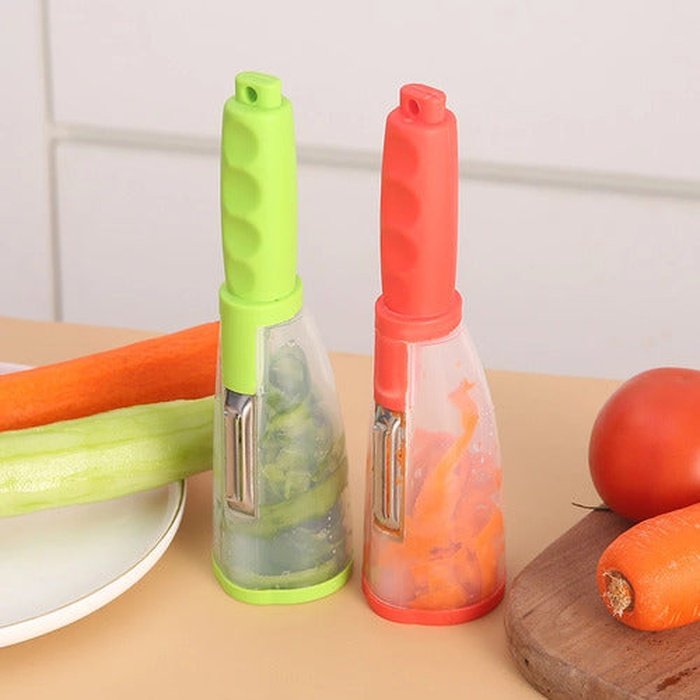 Fruit/vegetable peeler 2 in 1 with container