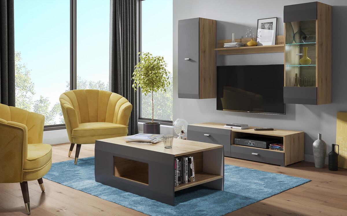 Coffee table Inies 8468 oak san remo + graphite