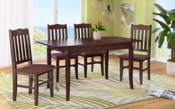 Chair Joseph 9635 antique oak with brown seat