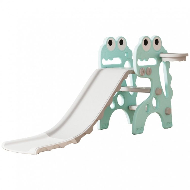 Plastic Frog Slide and Turquoise Basketball Net XKL02-TRQ