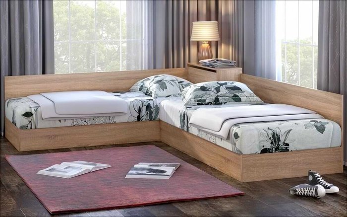 Corner beds Jennifer 82x190 oak sonoma