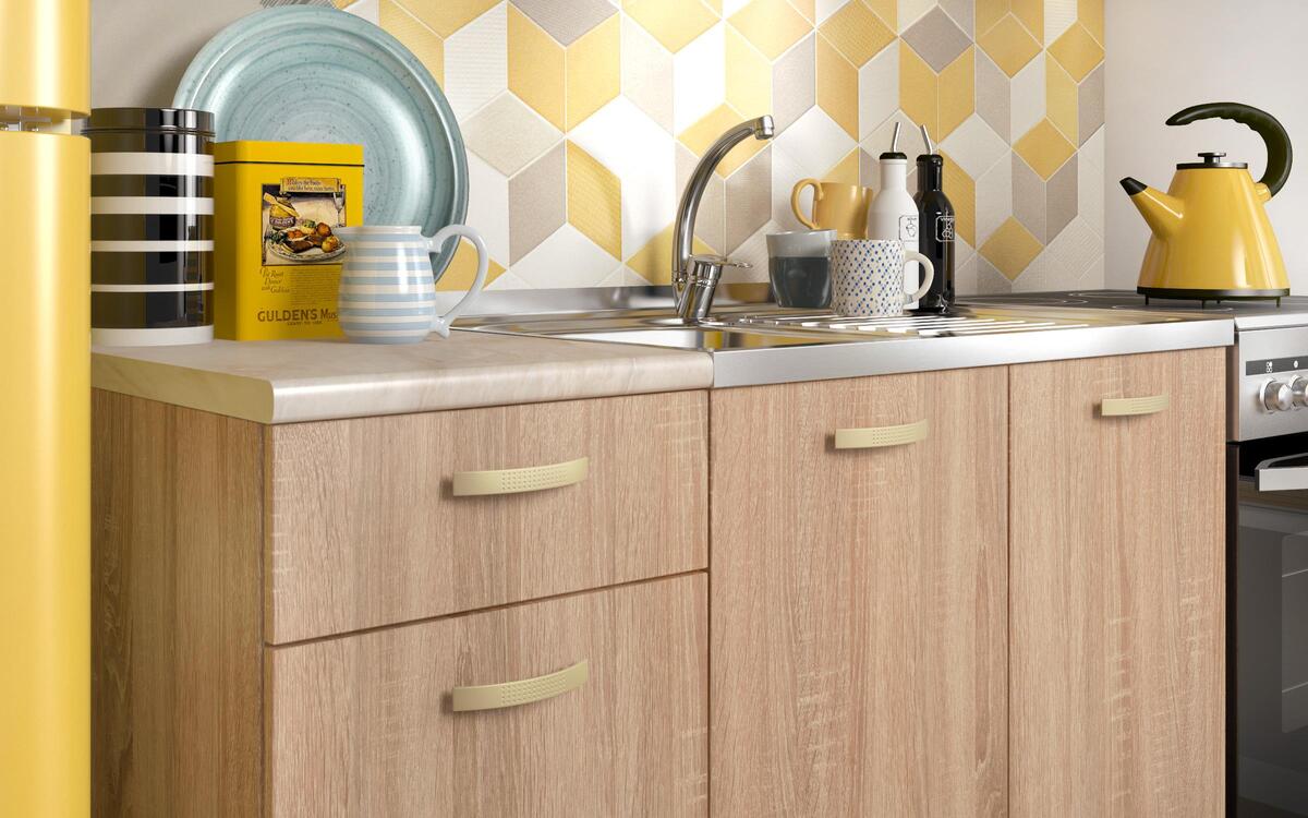 Kitchen composition Ariel 1.20 m. oak sonoma + white
