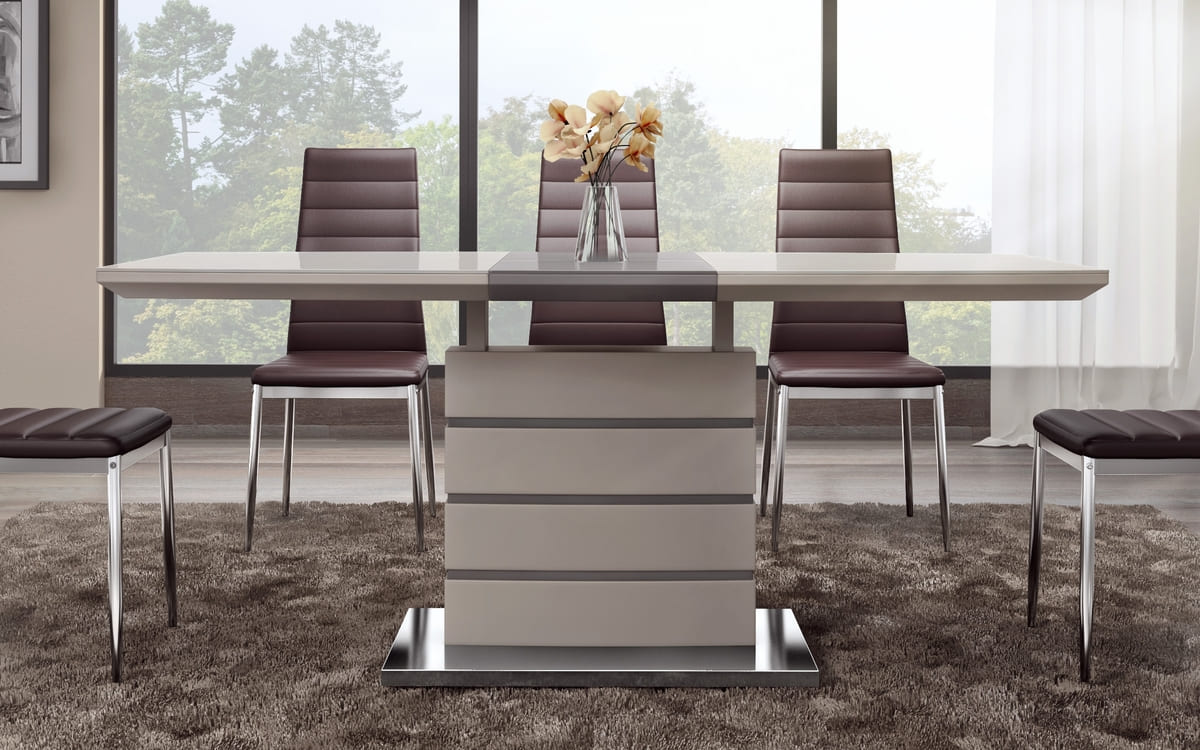 Extendable table Malang 3739 light beige + cappuccino