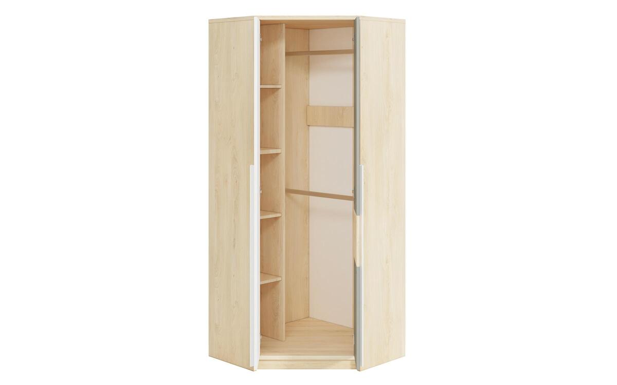 Corner wardrobe Beka 5497 fjord beech + white + grey platinum
