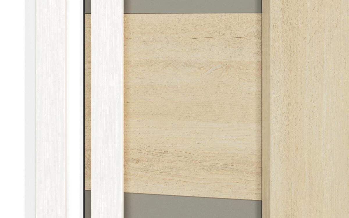 Corner wardrobe Beka 5497 fjord beech + white + grey platinum