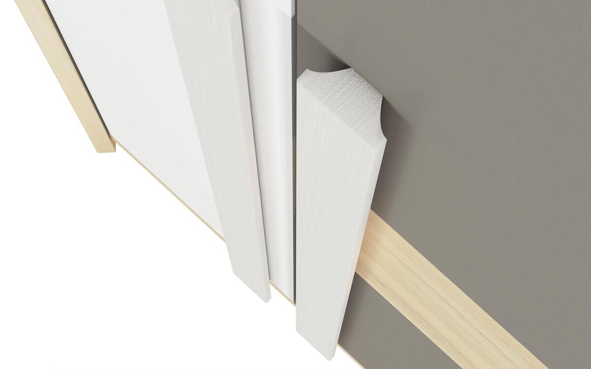 Corner wardrobe Beka 5497 fjord beech + white + grey platinum