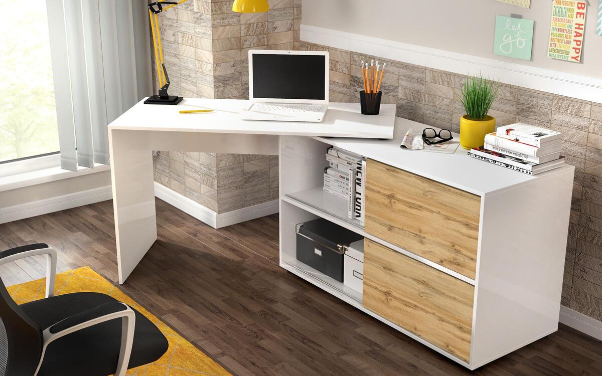 Office Sonar 5353 white glossy + oak vottan