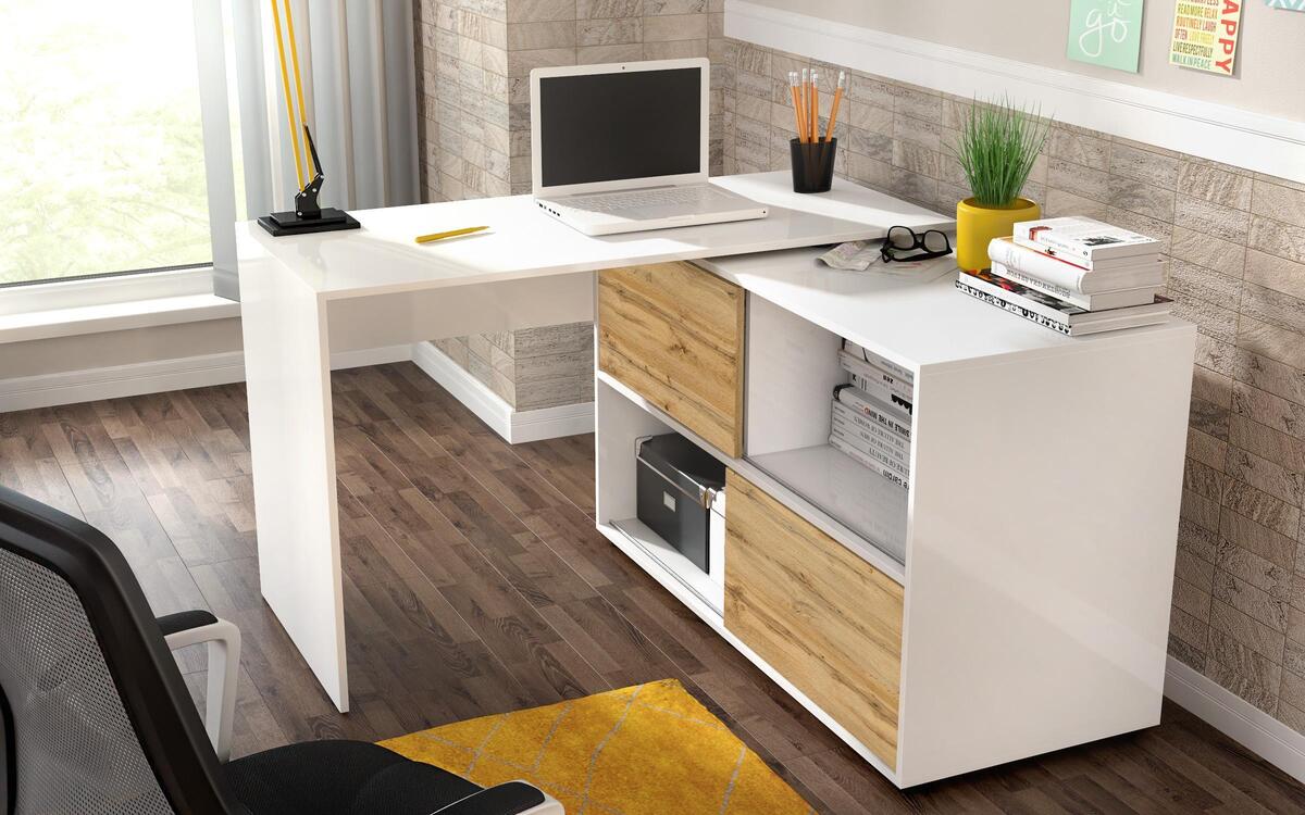 Office Sonar 5353 white glossy + oak vottan