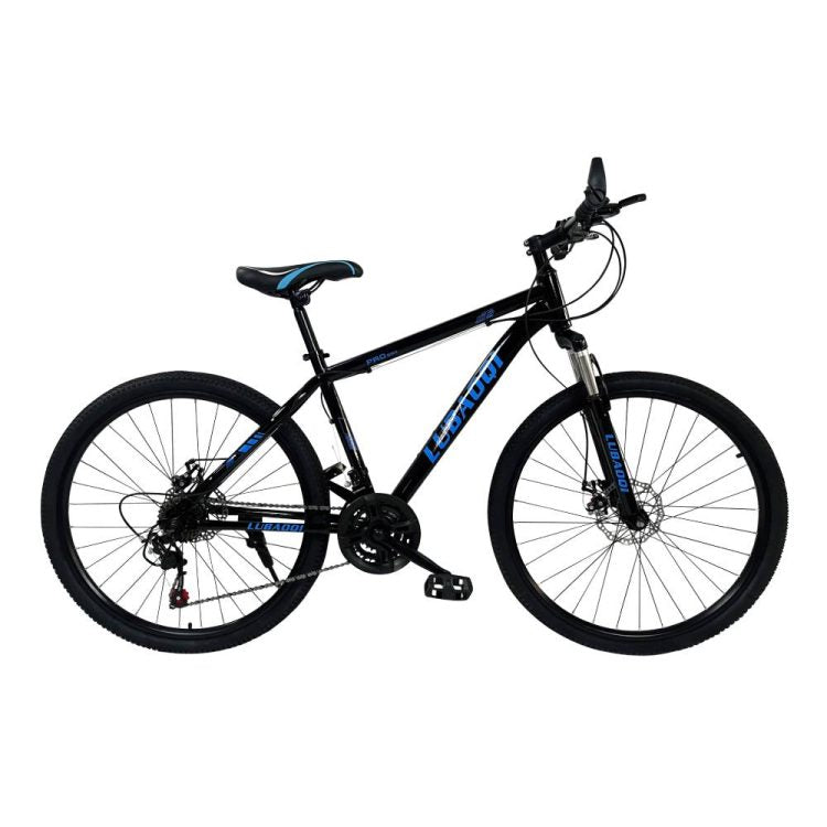 26″ Lubaoqi Black Blue LBQ-650B-BKB Mountain Hardtail Disc Brake Bike