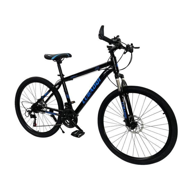 26″ Lubaoqi Black Blue LBQ-650B-BKB Mountain Hardtail Disc Brake Bike
