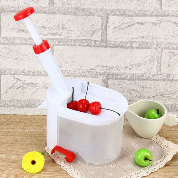 Stone Removal Device With a Base For Olives, Sour Cherries, Cherries