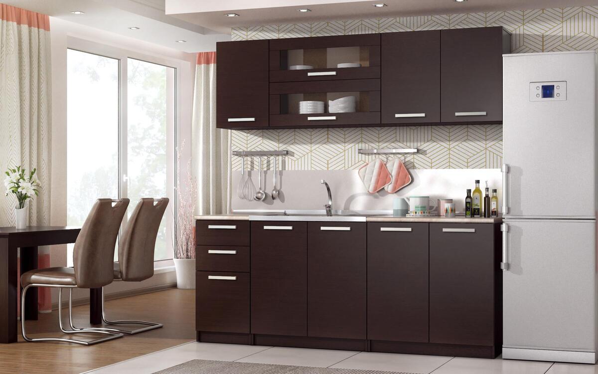 Kitchen composition Darvin 2.00 m. oak evok + magma