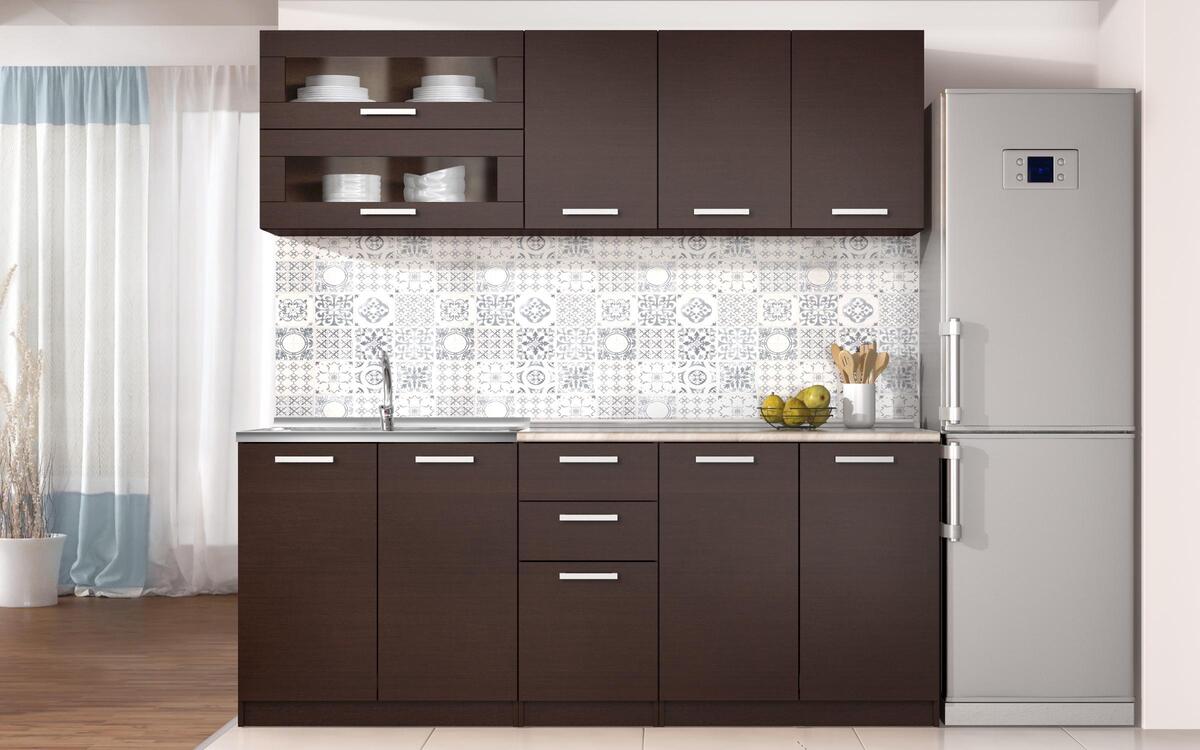 Kitchen composition Darvin 2.00 m. wenge