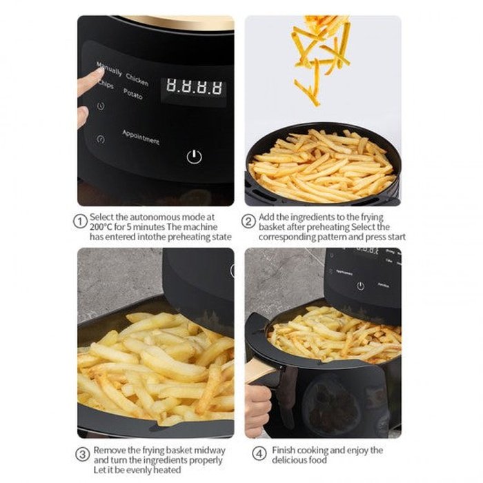 Air Fryer with removable container and touch screen 5L