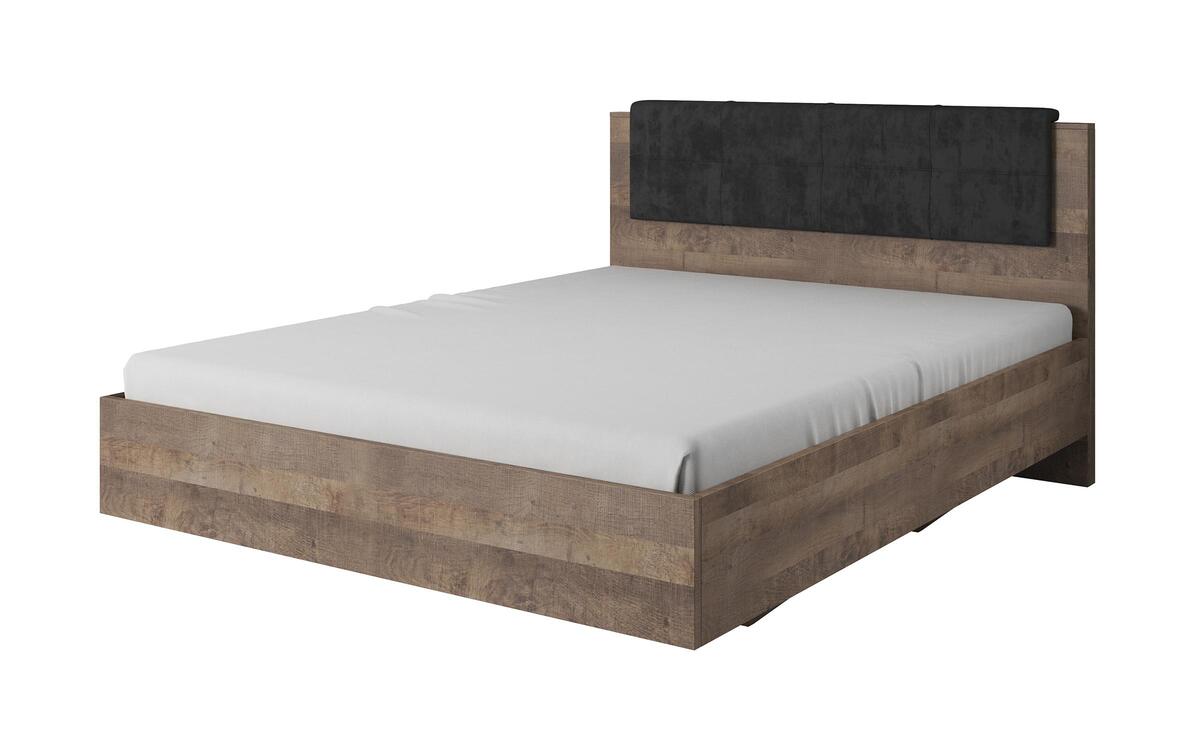 Double bed + 2 bedside tables Eldenor 160x200 oak sand + matera