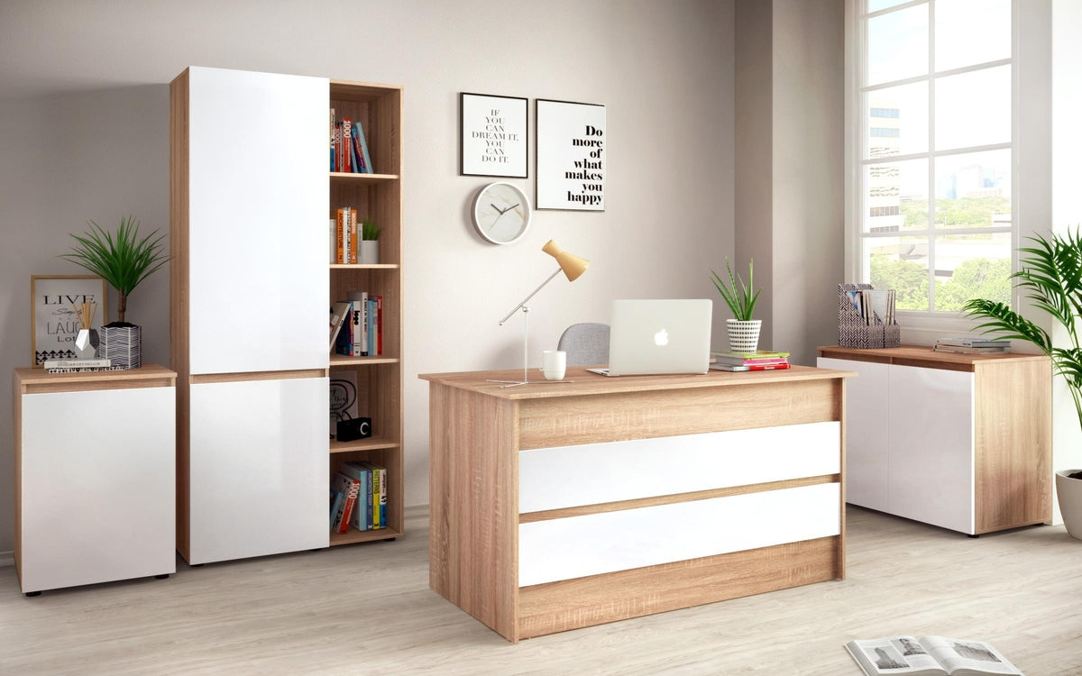 Office cupboard Erist L 6575 sonoma oak + white