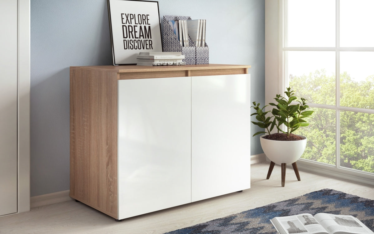 Office cupboard Erist L 6575 sonoma oak + white
