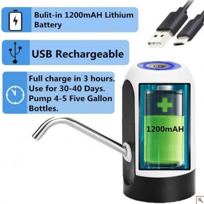 Automatic Water Pump Rechargeable with USB - Rechargeable Water Dispenser