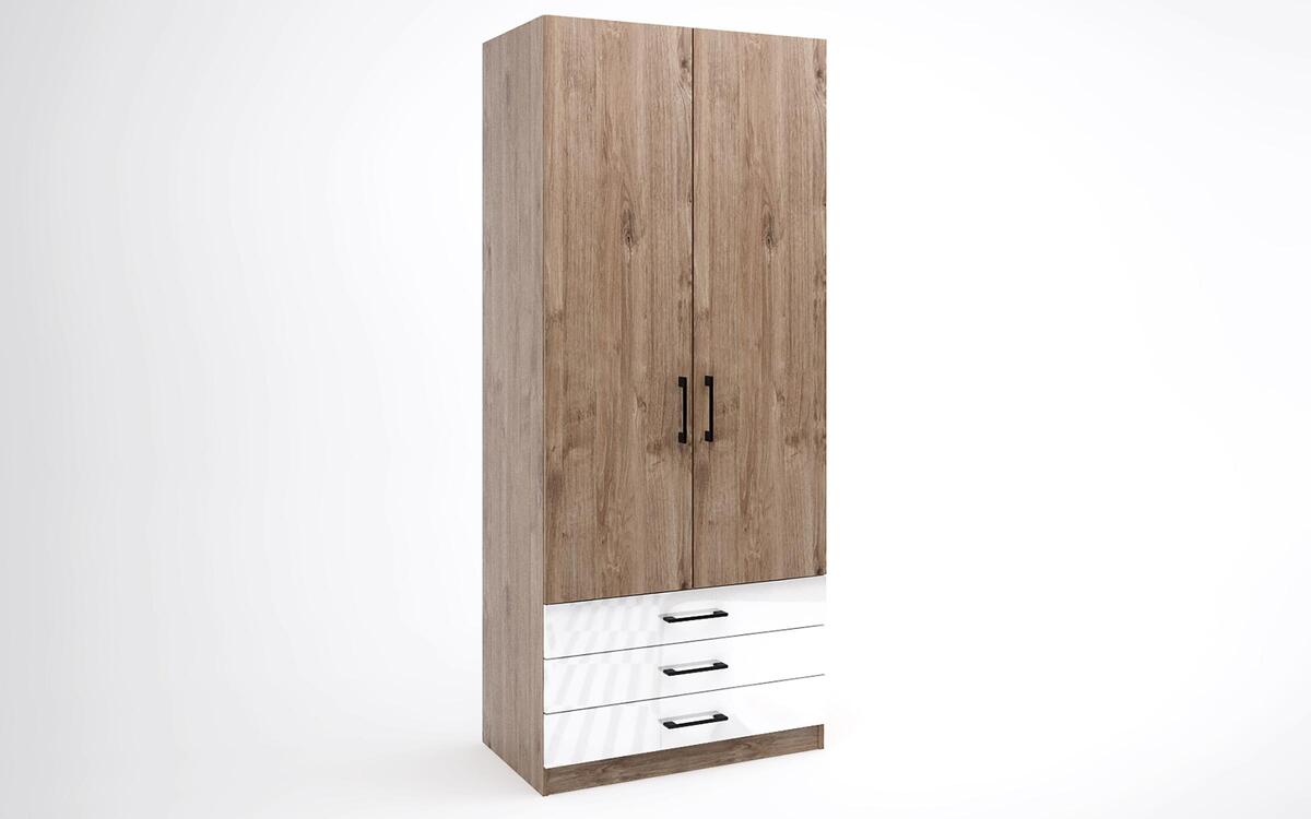 Wardrobe Jaume 3860 oak harbor gold + white glossy