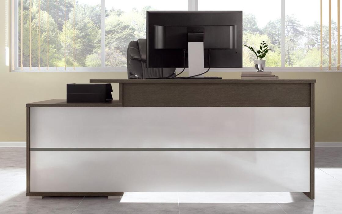 Office Merino 7364 oak anthracite + white glossy