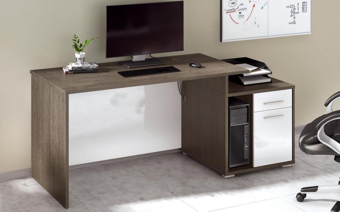 Office Merino 7364 oak anthracite + white glossy