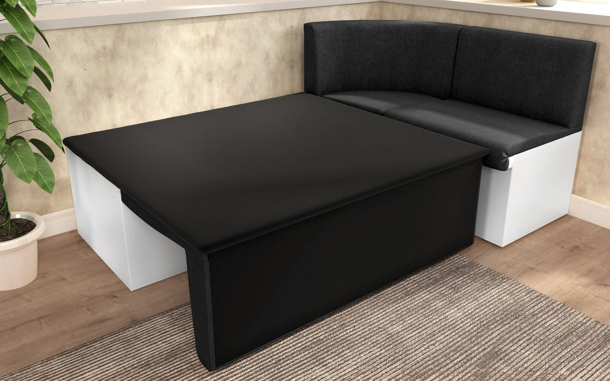 Corner sofa Julia 5430 black + white skin