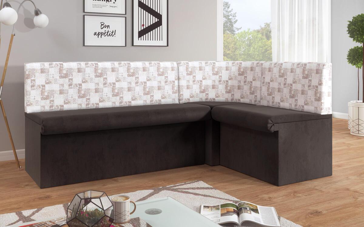 Corner sofa Julia 5430 black + white skin