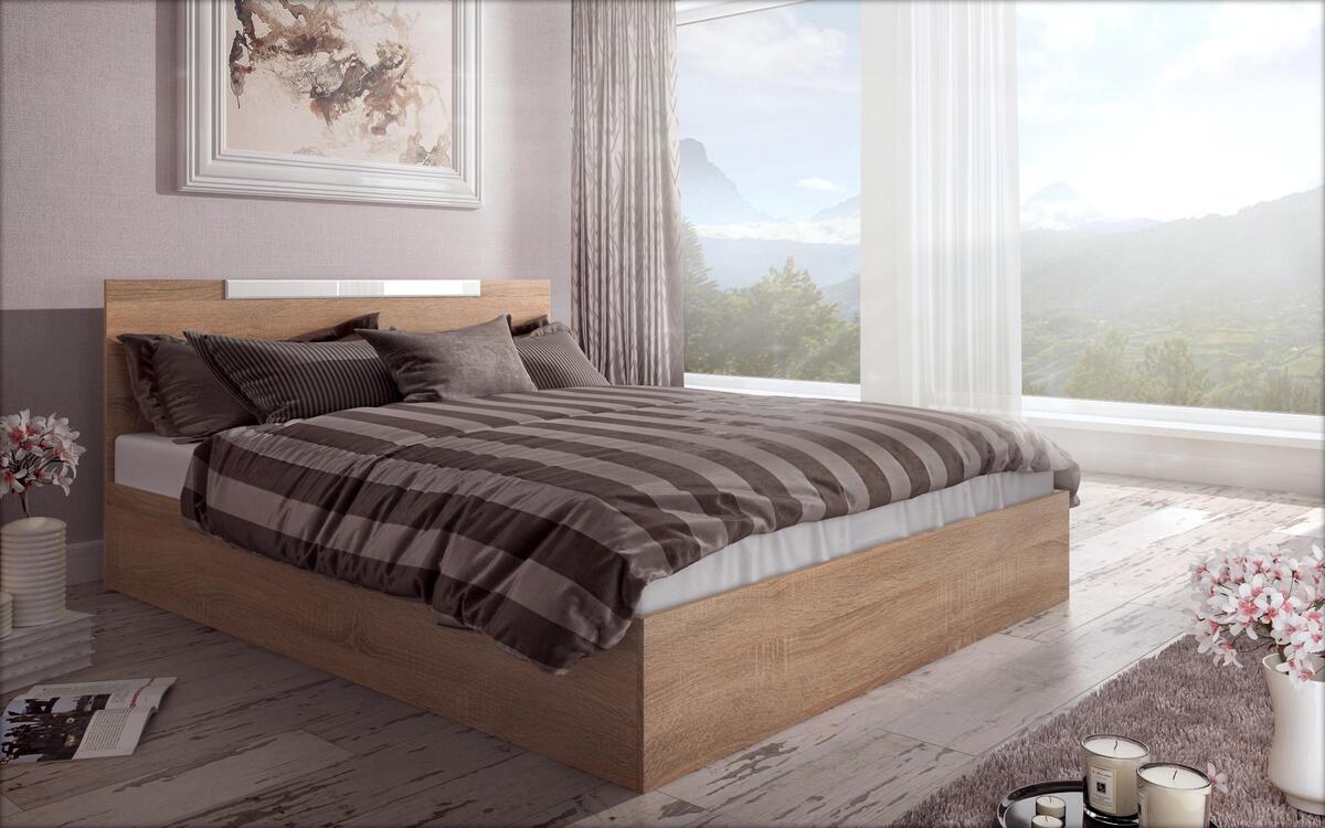 Double bed Katia 160x200 oak sonoma