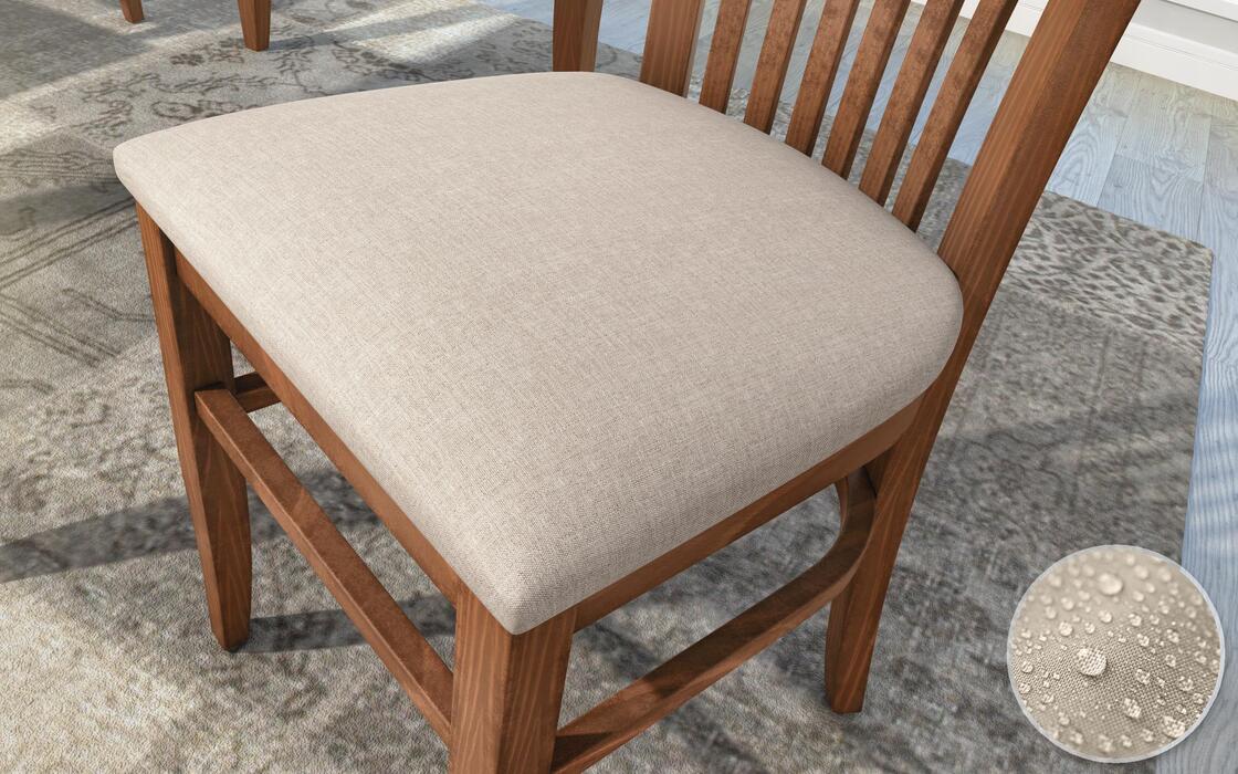 Chair Garcia 8312 cherry cream with light beige seat