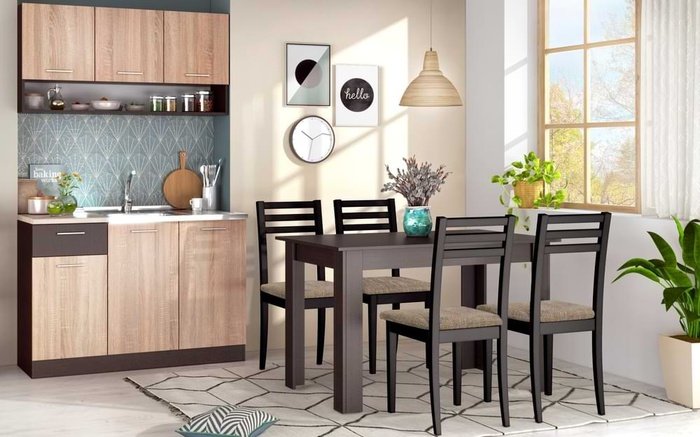 Chair Braut 2837 wenge with brown seat
