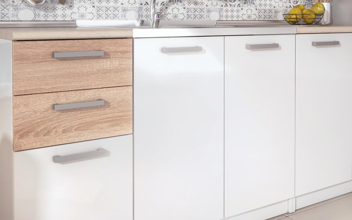 Kitchen composition Darvin 2.00 m. white + sonoma oak