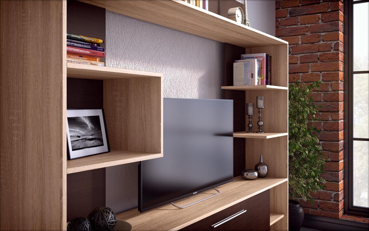 Composition furniture Linus 8462 oak sonoma + wenge