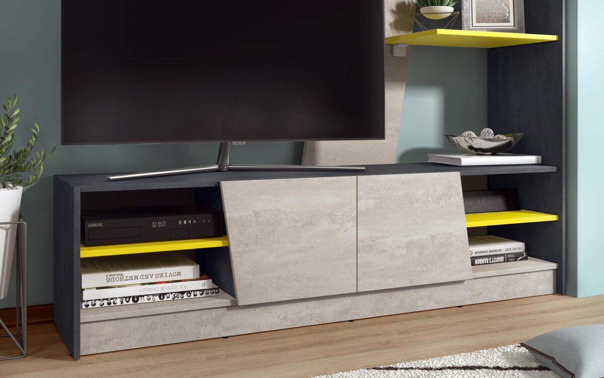 Composition furniture Mars 8466 magma + beton + yellow