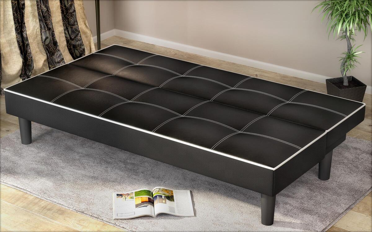 Three-seater sofa/bed Michigan 3540 black