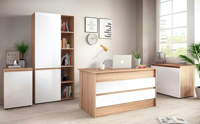 Office cupboard Erist M 6575 sonoma oak + white