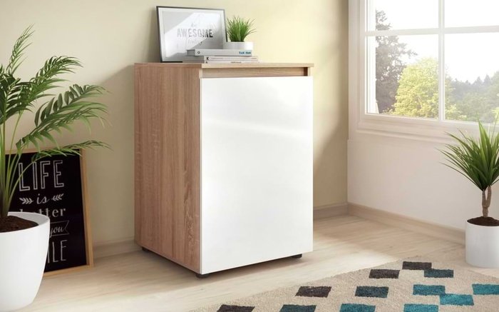 Office cupboard Erist M 6575 sonoma oak + white